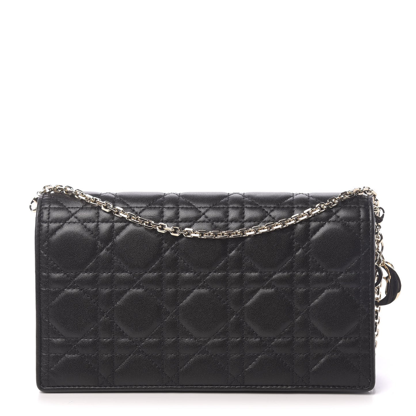 Lambskin Cannage Lady Dior Pouch Black