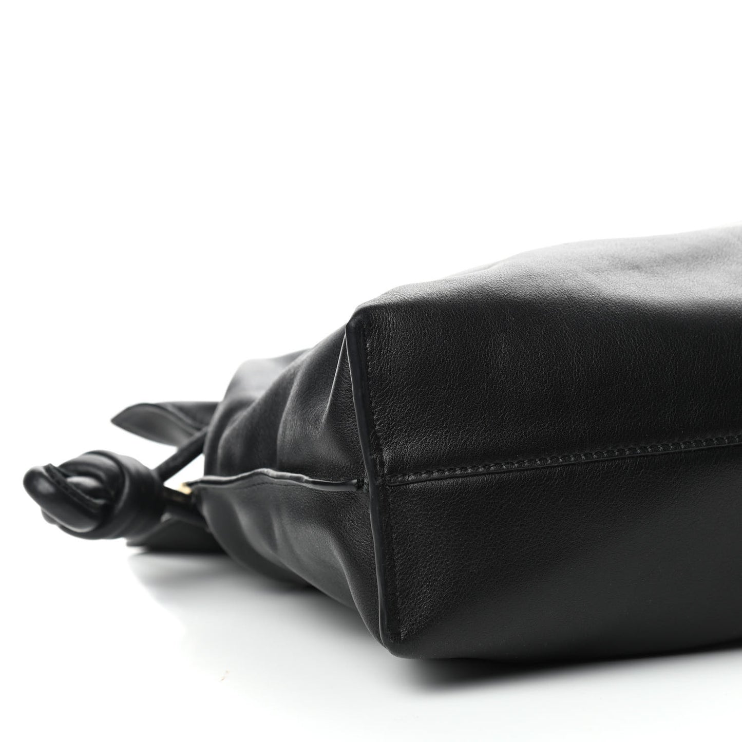 Calfskin Small Flamenco Knot Bag Black