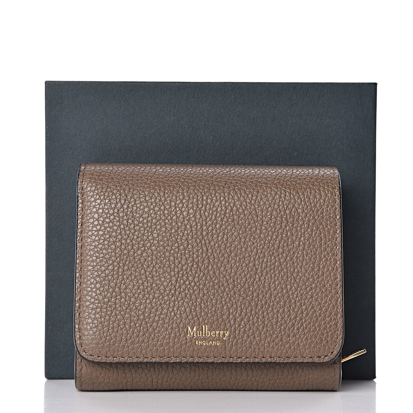 Small Classic Grain Small Continental French Purse Wallet Solid Grey