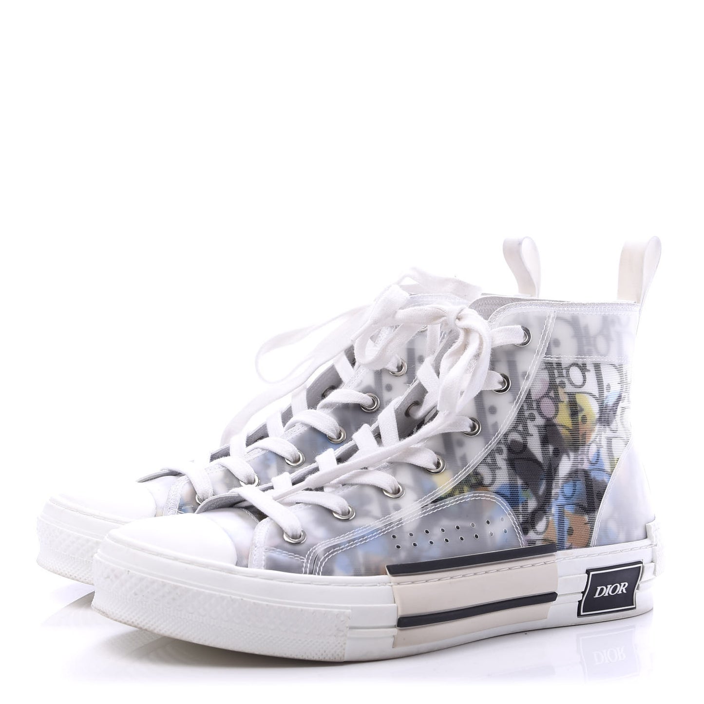 Canvas Oblique Womens B23 High Top Sneakers 40 White