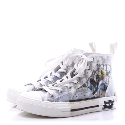 Christian Dior Canvas Oblique Womens B23 High Top Sneakers 40 White 3 of 9
