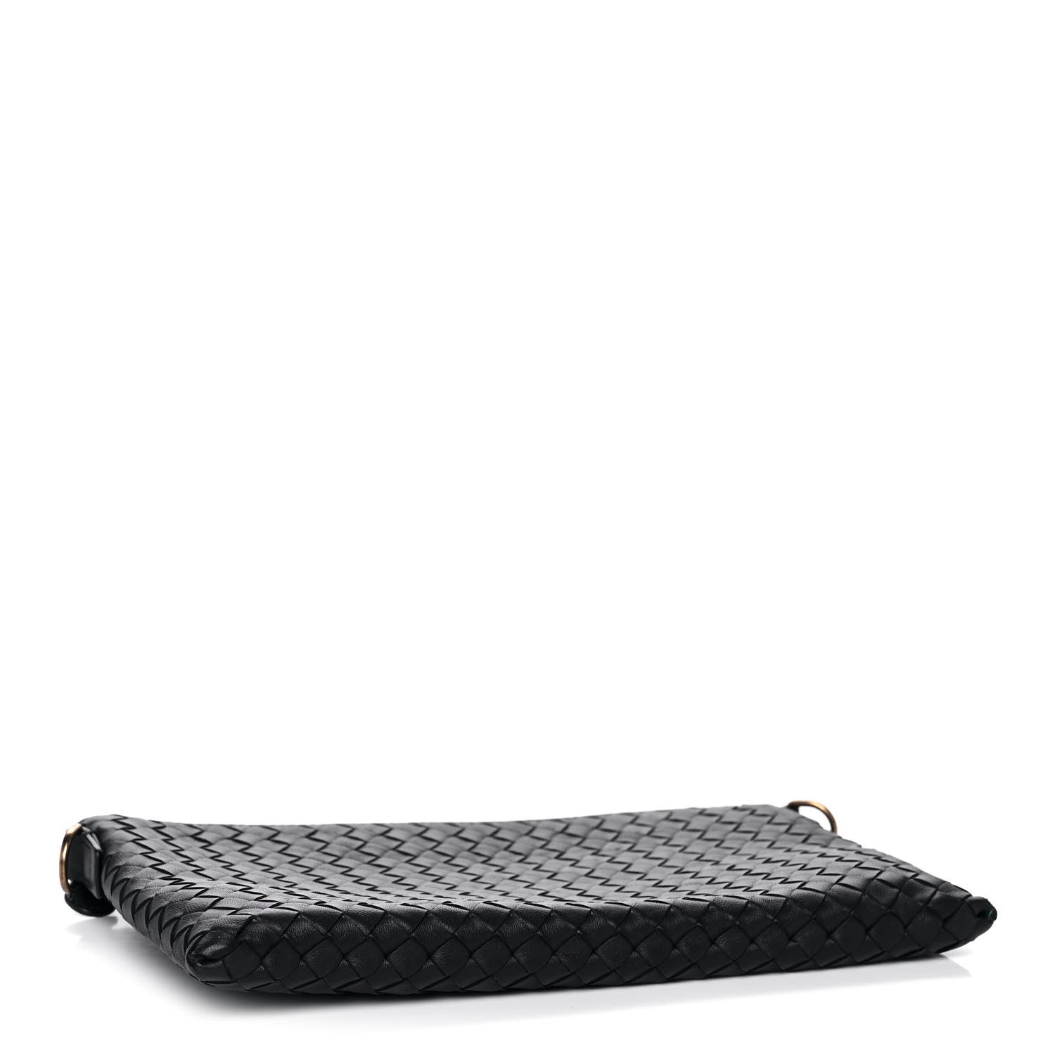 Bottega Veneta Nappa Intrecciato Biletto Chain Crossbody Antique Black 3 of 9