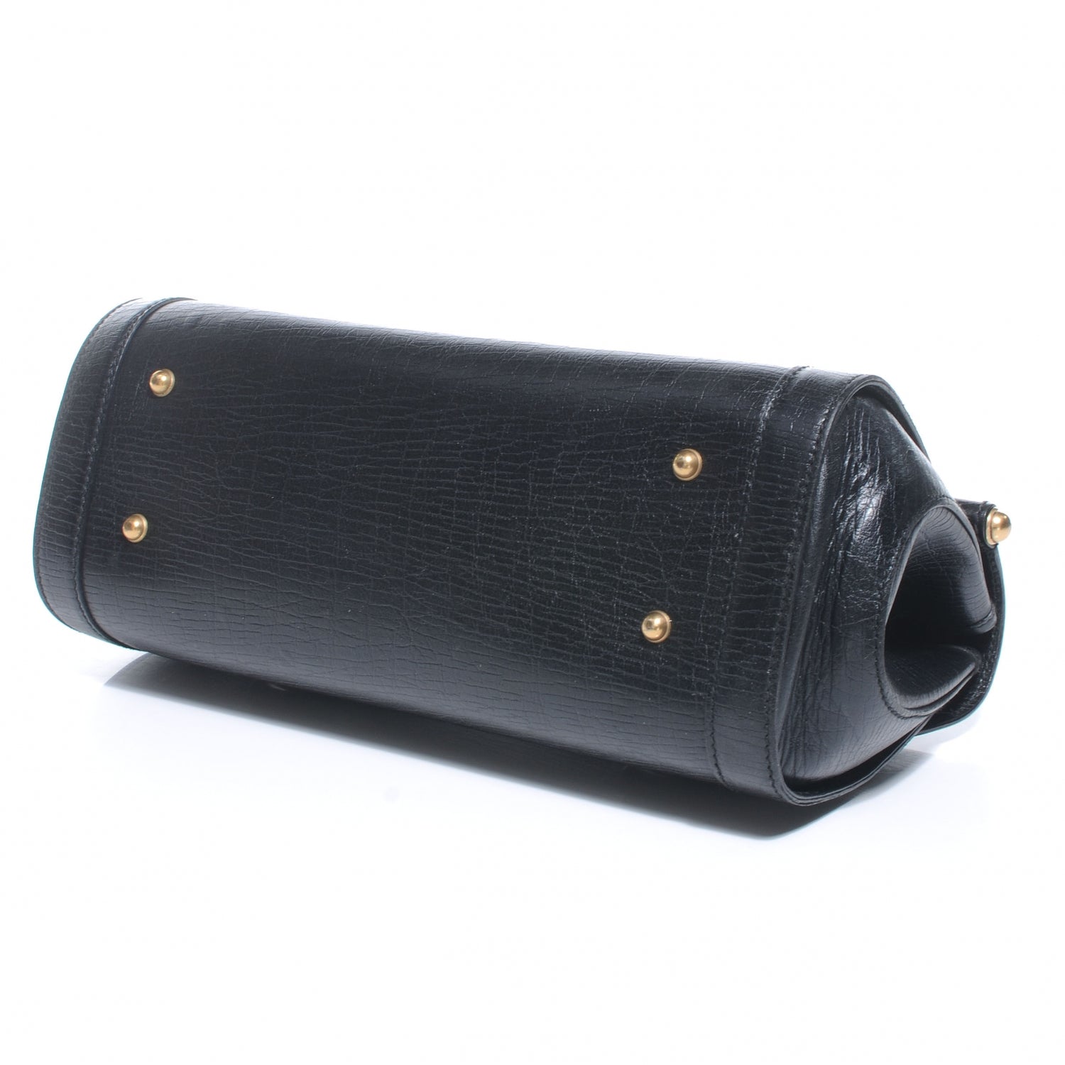 Gucci Monogram GG Small Bamboo Bullet Tote Bag Black 4 of 7