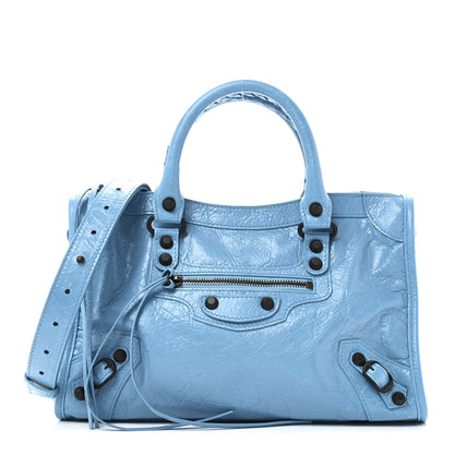 Balenciaga Agneau Arena Classic Hardware Small Le City Bleu Cyan 1 of 11