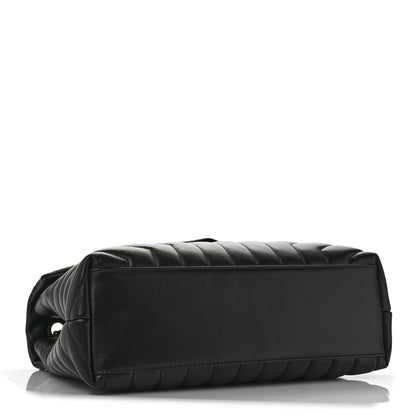 Saint Laurent Calfskin Y Quilted Monogram Medium Loulou Chain Satchel Black 4 of 8