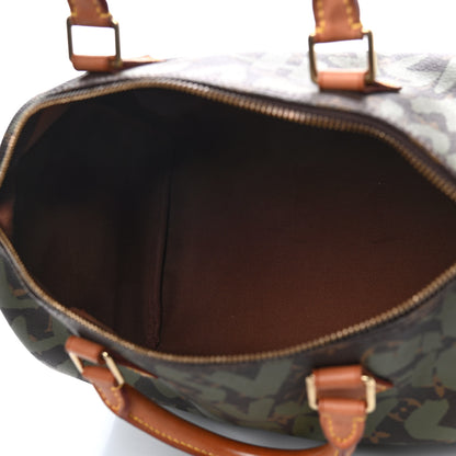 Louis Vuitton Monogram Graffiti Speedy 30 Kaki 5 of 9