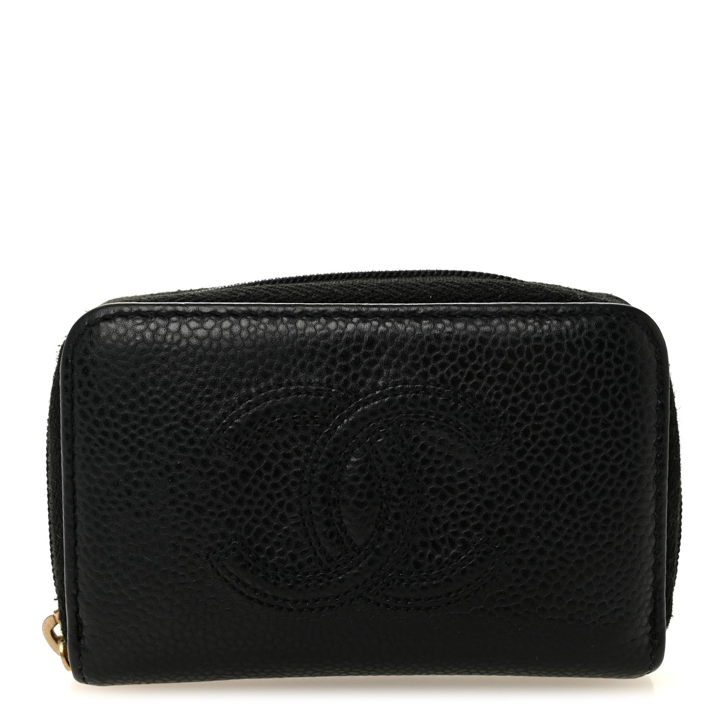 Caviar Timeless CC Zip Around Coin Purse Black