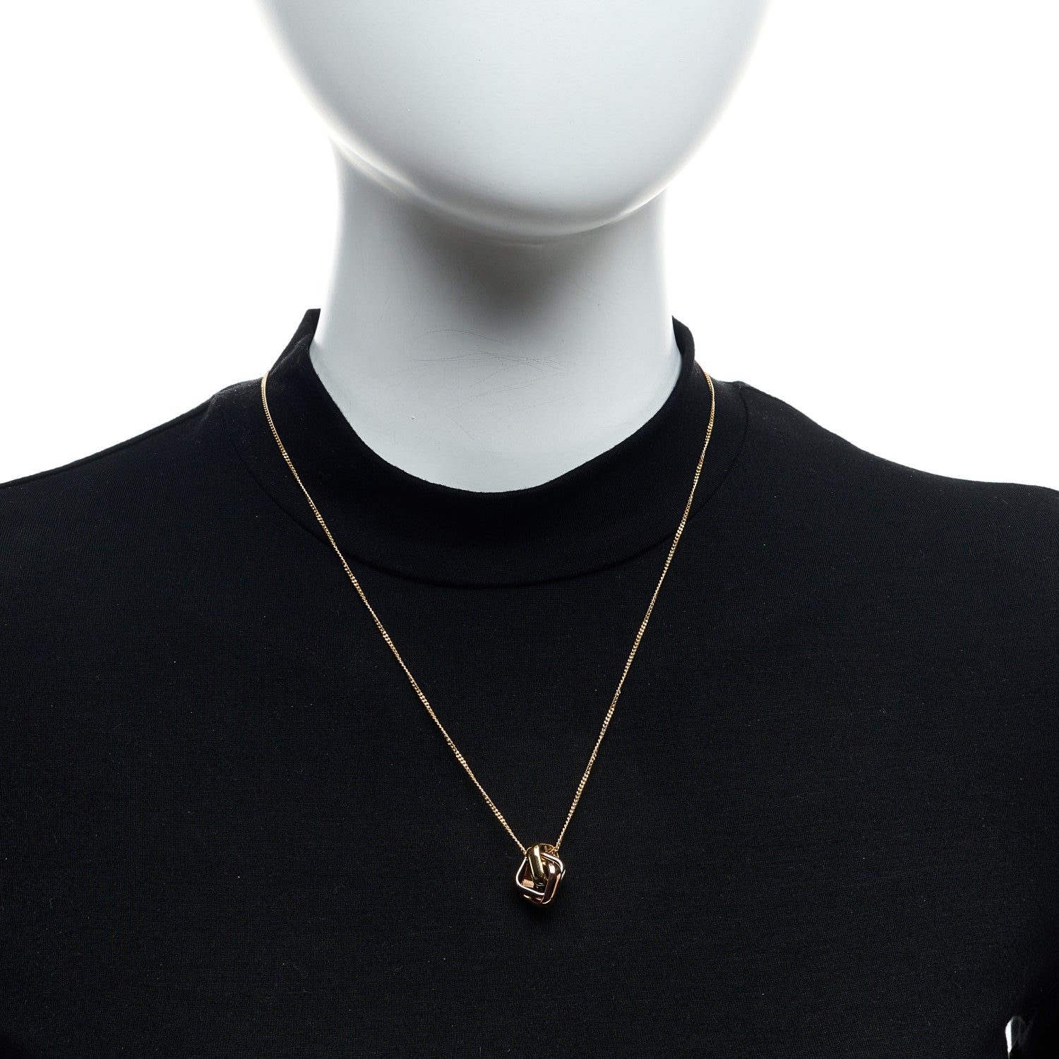 Cartier 18K Pink Yellow White Gold Trinity Cushion Pendant Necklace 2 of 6