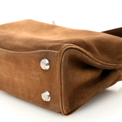Balenciaga Waxed Suede Mini Rodeo Top Handle Handbag Camel 10 of 11
