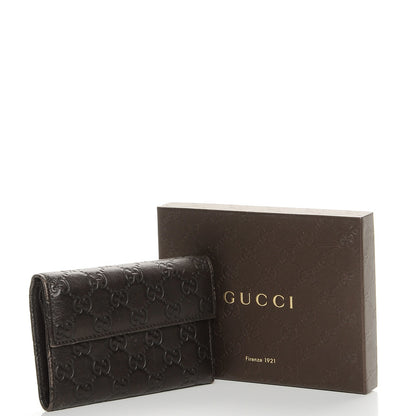 Gucci Guccissima Continental Flap Wallet Dark Brown 8 of 8