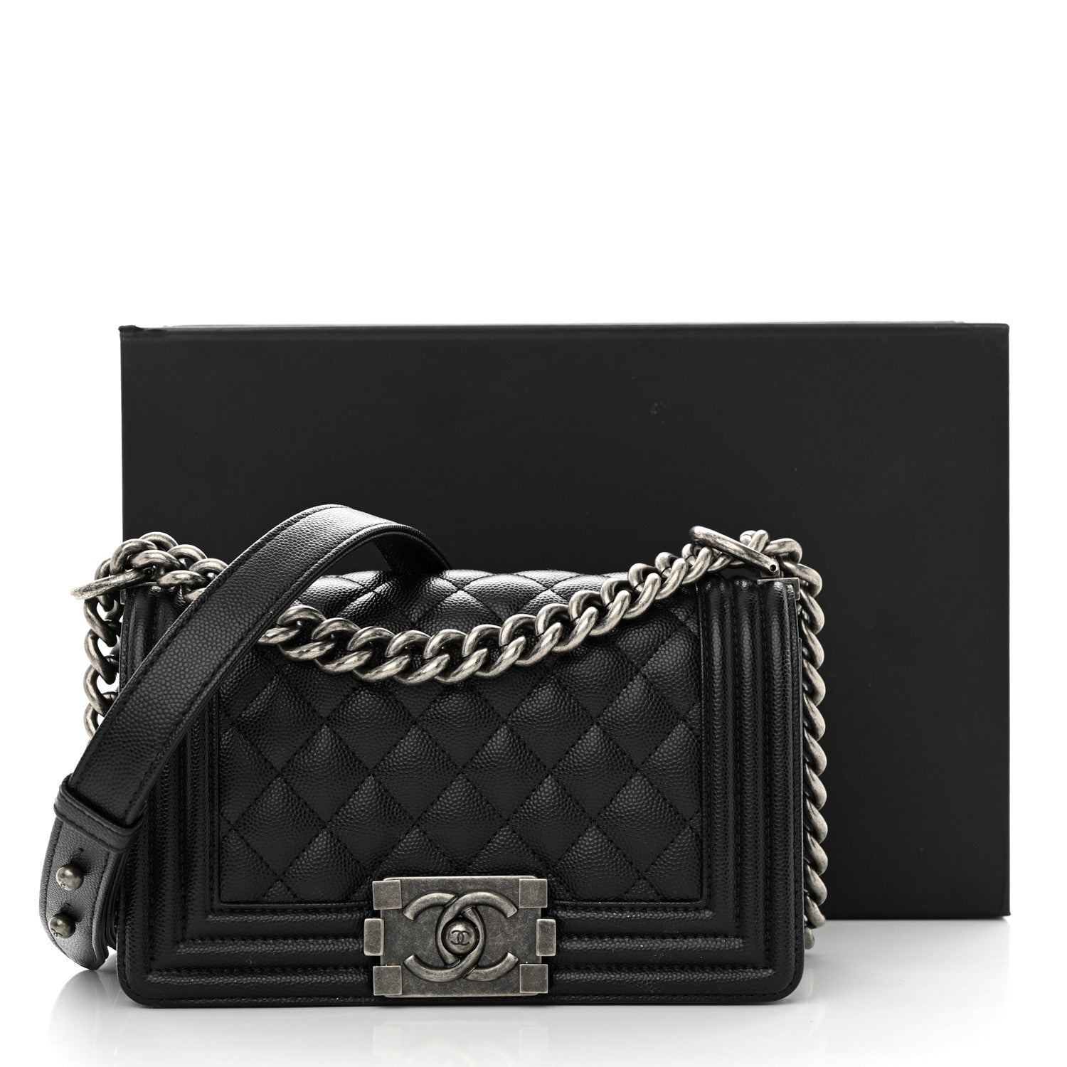 Chanel Caviar Quilted Small Boy Flap Black 11 of 11