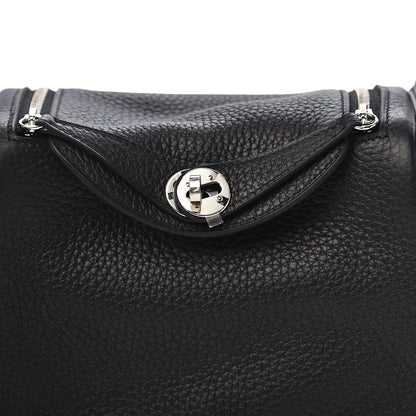 Hermes Taurillon Clemence Mini Lindy 20 Black 9 of 10