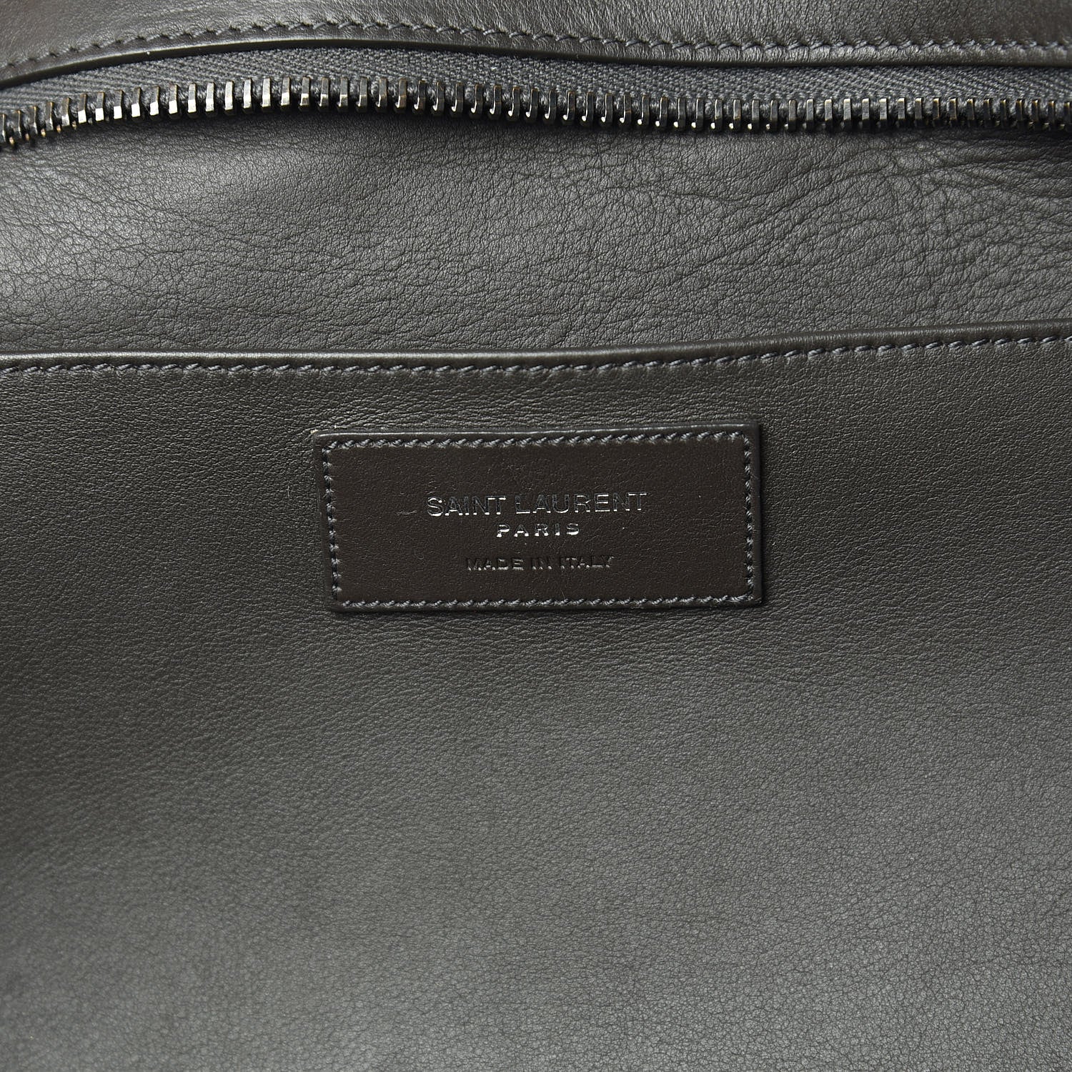 Saint Laurent Smooth Calfskin Crocodile Embossed Small Monogram Downtown Cabas Earth 6 of 9