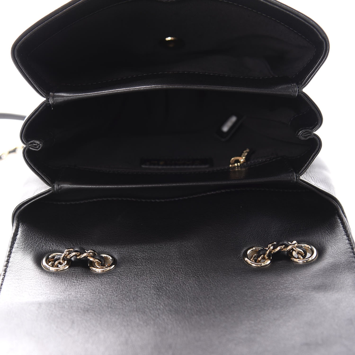 Chanel Calfskin Stitched Flap Black 5 of 10