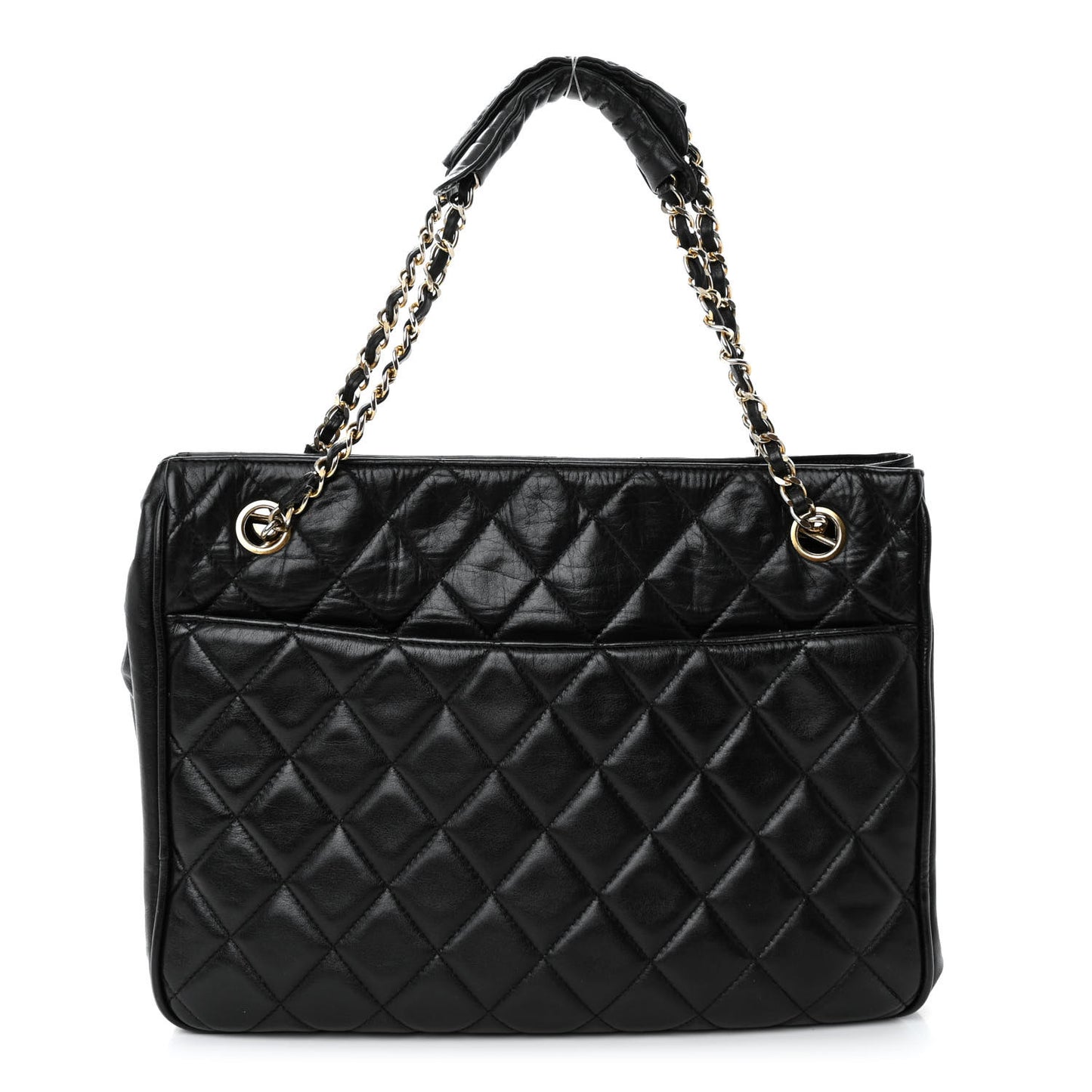 Lambskin Quilted Shoulder Bag Black