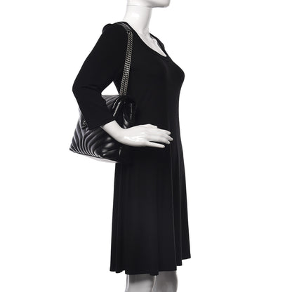 Saint Laurent Calfskin Y Quilted Monogram Medium Loulou Chain Satchel Black 2 of 10