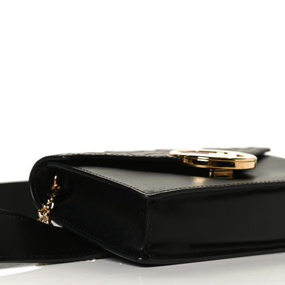 Fendi Vitello Liberty F is Fendi Bi-Color FF 1974 Embossed Envelope Belt Bag Maya Black 9 of 12