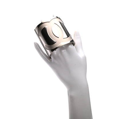 Chanel Metal Wide CC Mirror Cuff Silver 2 of 6