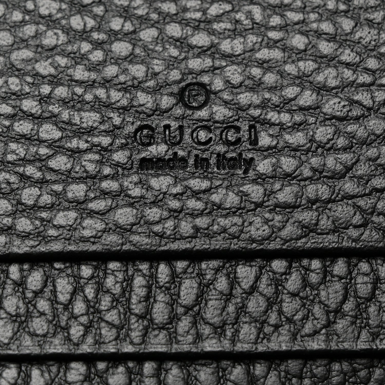 Gucci Pebbled Calfskin GG Marmont Card Case Black 6 of 8
