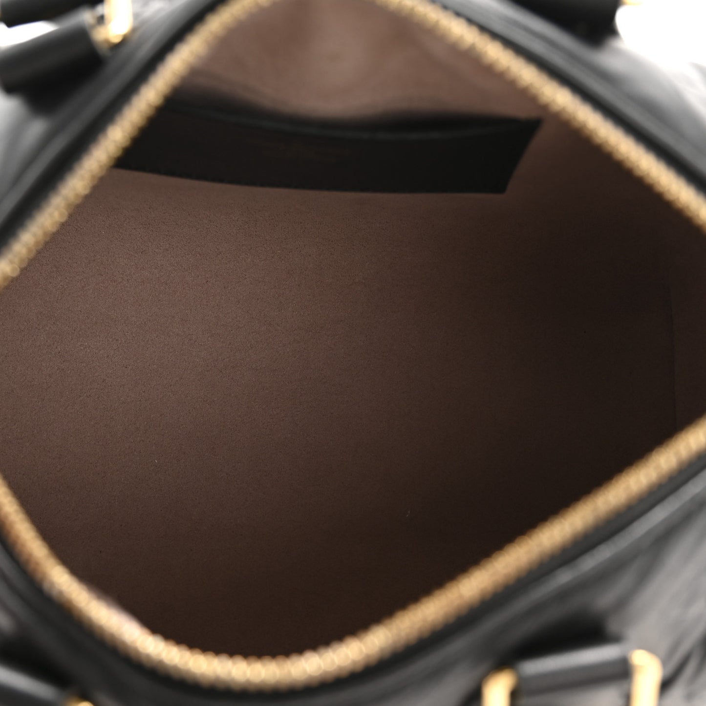 Lambskin Embossed Monogram Speedy 22 Bandouliere Black