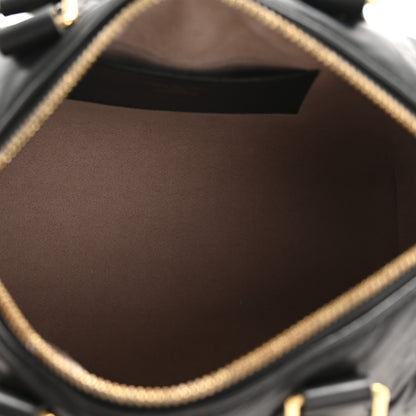 Louis Vuitton Lambskin Embossed Monogram Speedy 22 Bandouliere Black 5 of 12