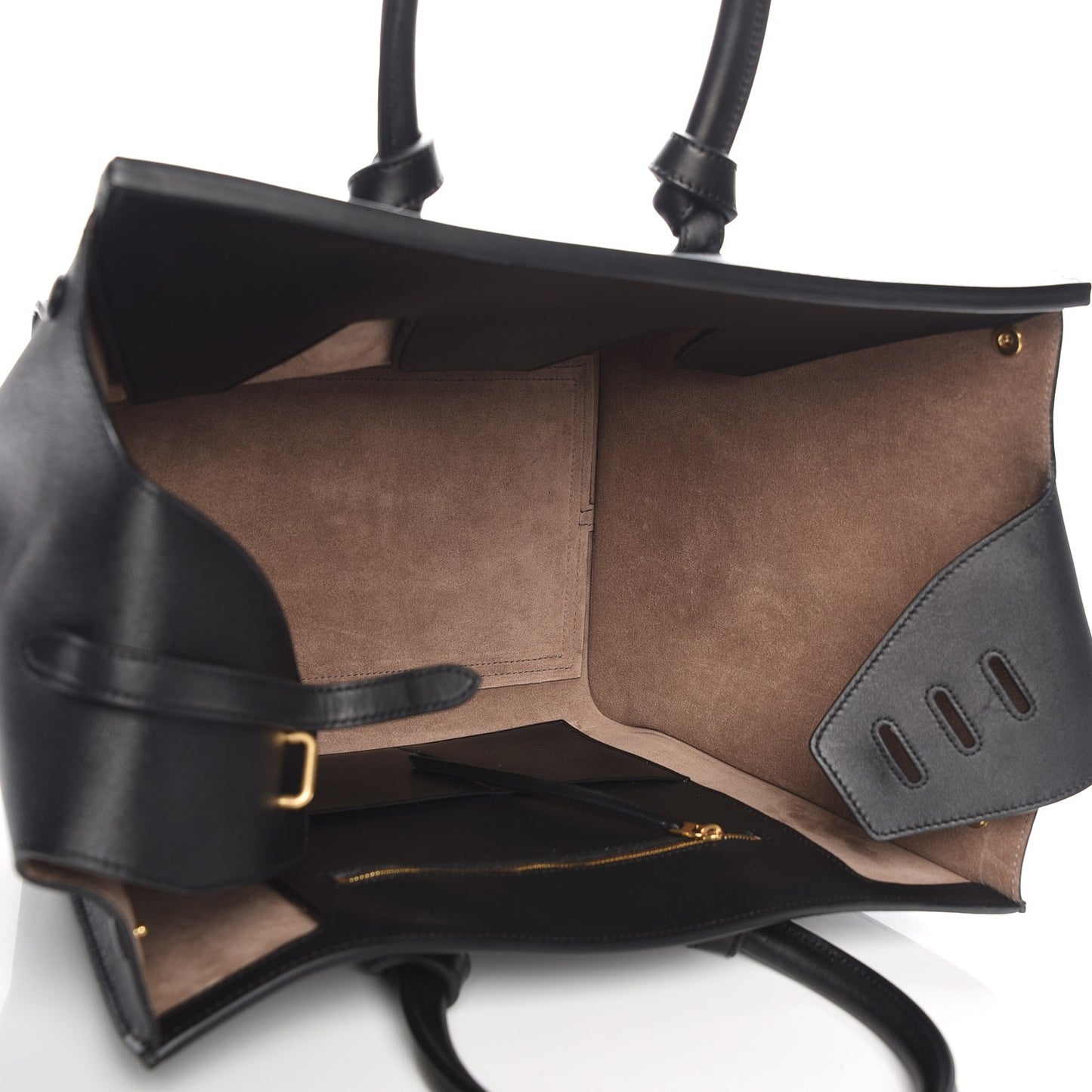 Smooth Calfskin Small Tie Knot Tote Black