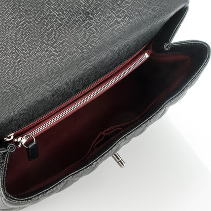 Chanel Caviar Quilted Medium Coco Handle Flap Black 5 of 7
