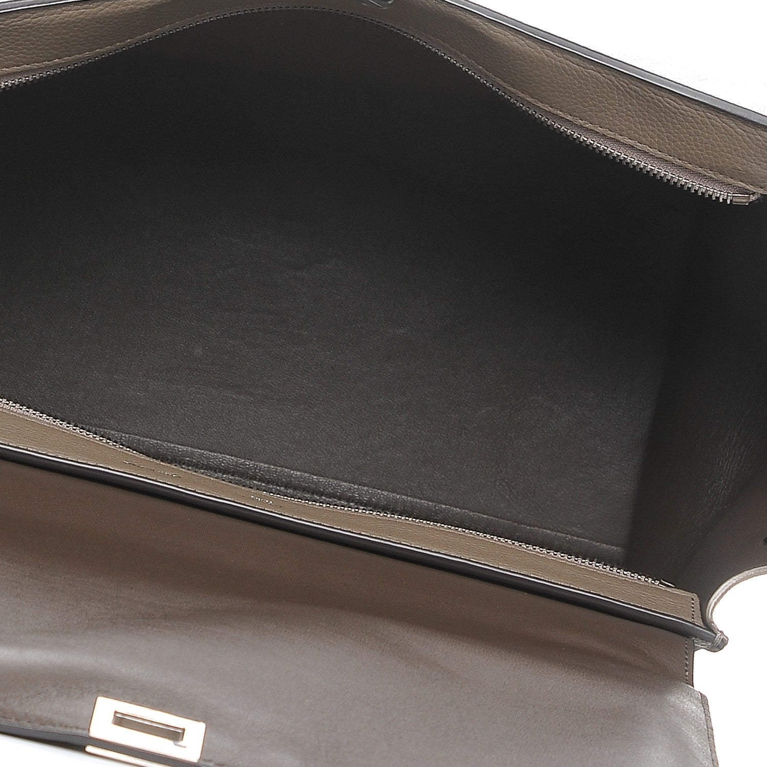Celine Drummed Calfskin Suede Large Trapeze Souris 5 of 7
