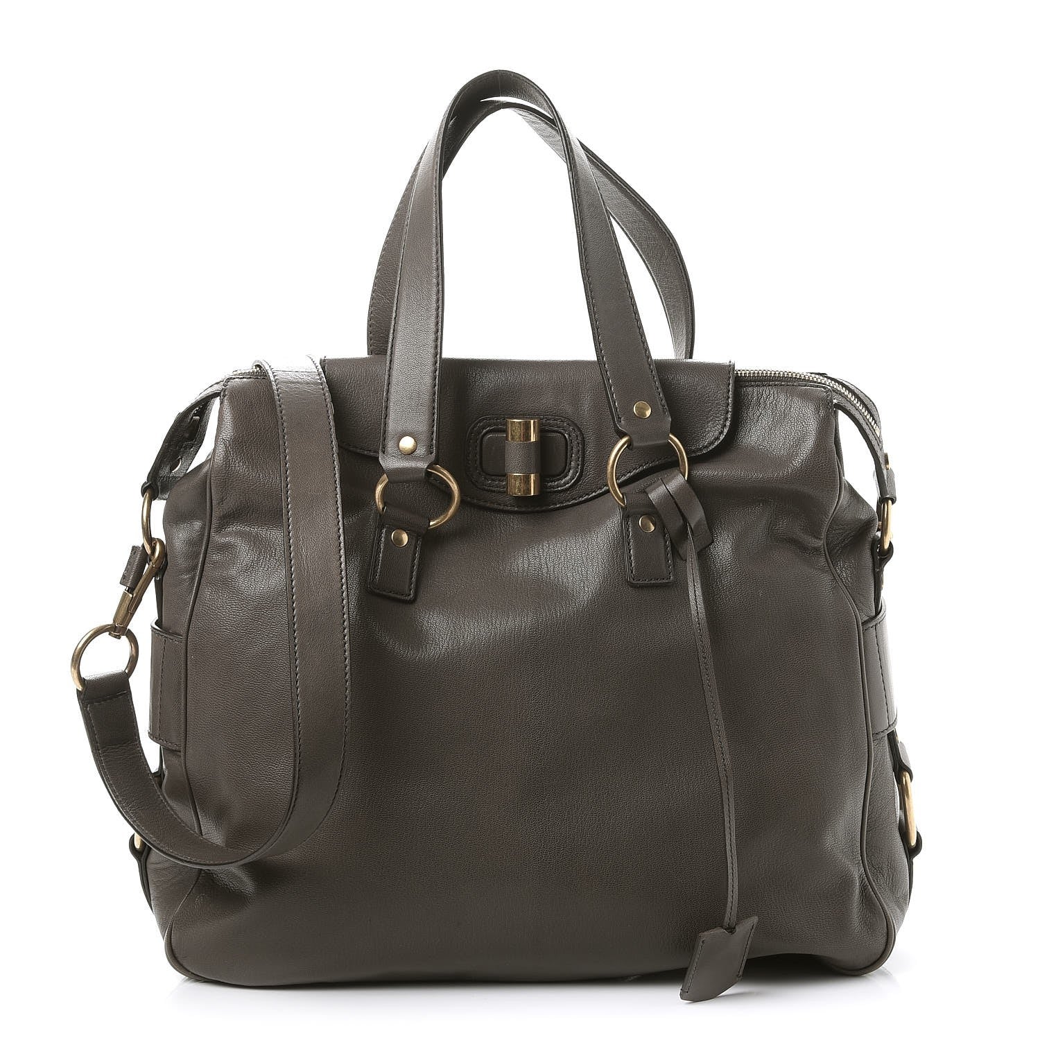 Saint Laurent Calfskin Muse Messenger Bag Grey 1 of 10