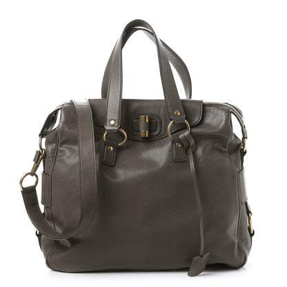 Saint Laurent Calfskin Muse Messenger Bag Grey 1 of 10