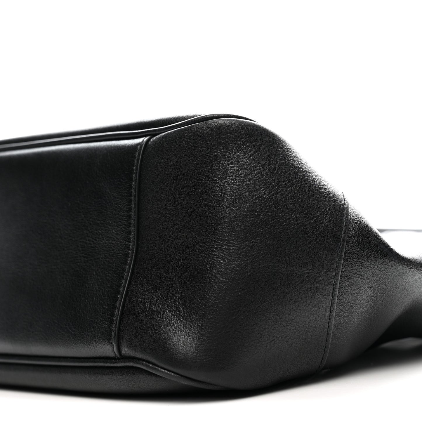 Soft Calfskin Small Mercato Tote Bag Black