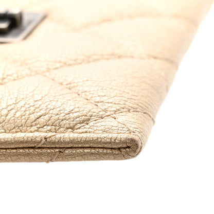 Chanel Metallic Grained Calfskin Quilted Reissue Card Holder Gold 10 of 11