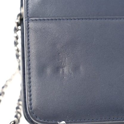 Chanel Denim Quilted Gabrielle Wallet On Chain WOC Blue 10 of 11