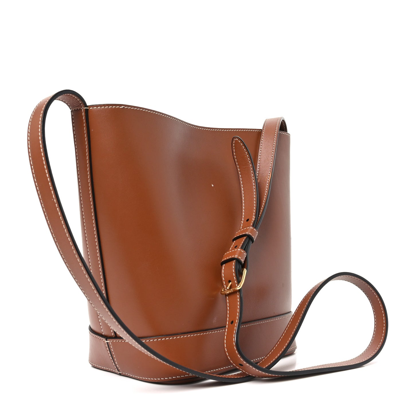 Smooth Calfskin Small Cuir Triomphe Bucket Bag Tan