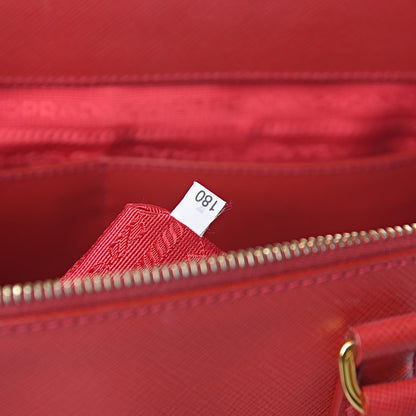 Prada Saffiano Medium Galleria Double Zip Tote Fuoco 8 of 18