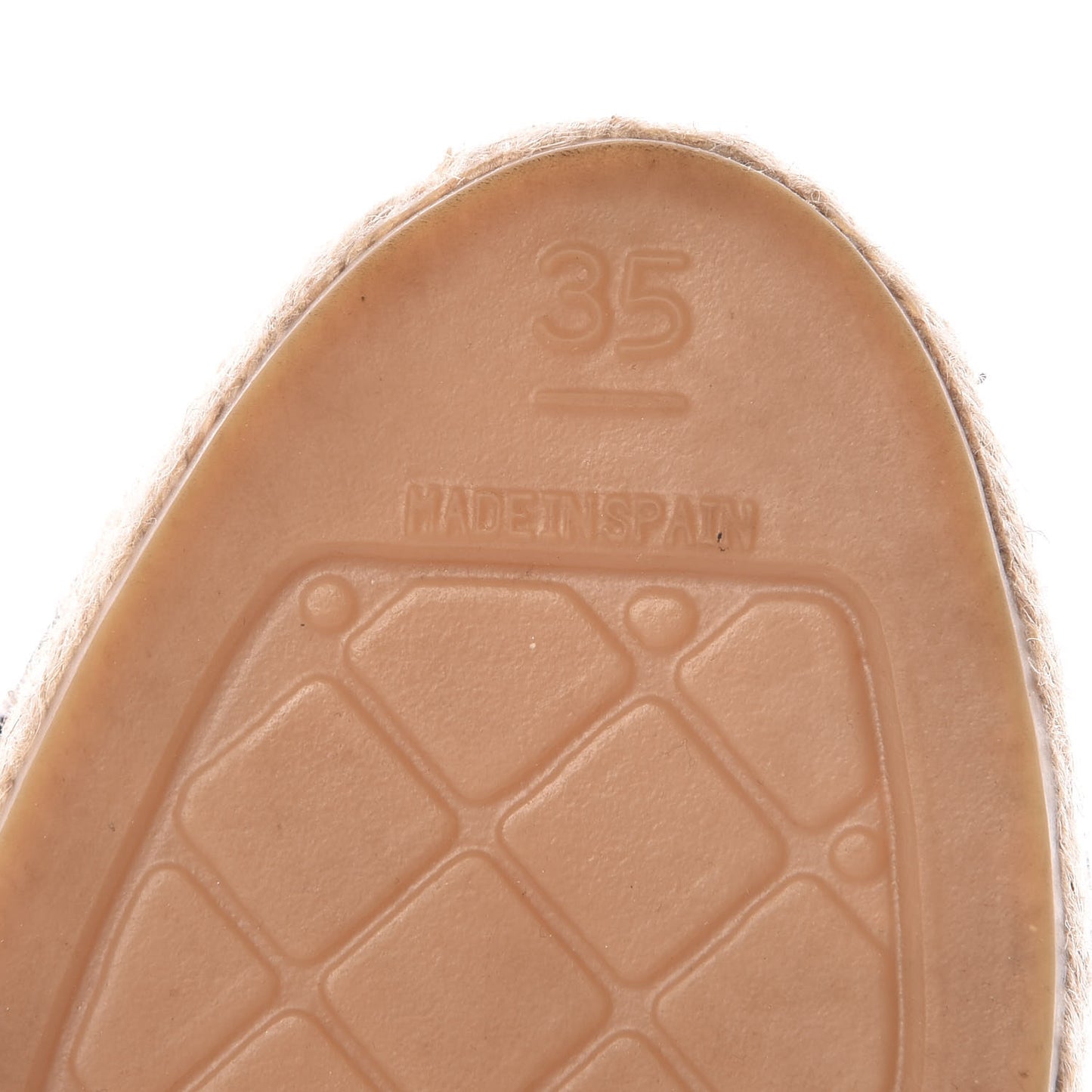 Lambskin CC Espadrilles 35 Beige Black