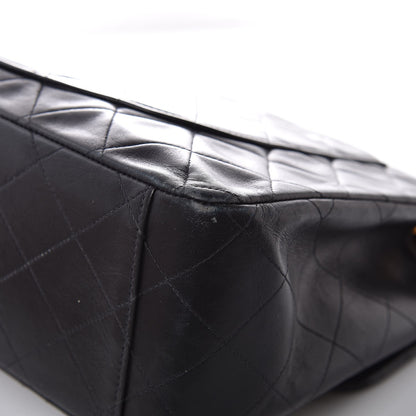 Chanel Lambskin Quilted XL Jumbo Single Flap Black 12 of 16