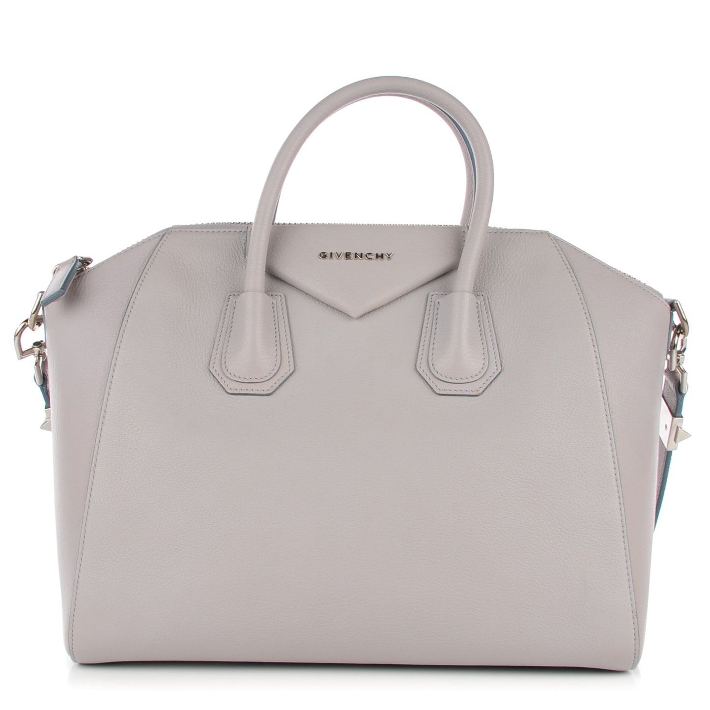 Sugar Goatskin Medium Antigona Pearl Grey