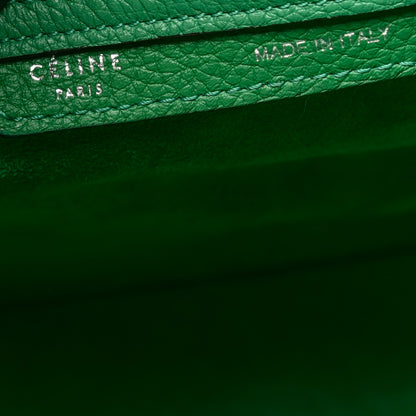 Celine Drummed Calfskin Micro Luggage Mint 6 of 8