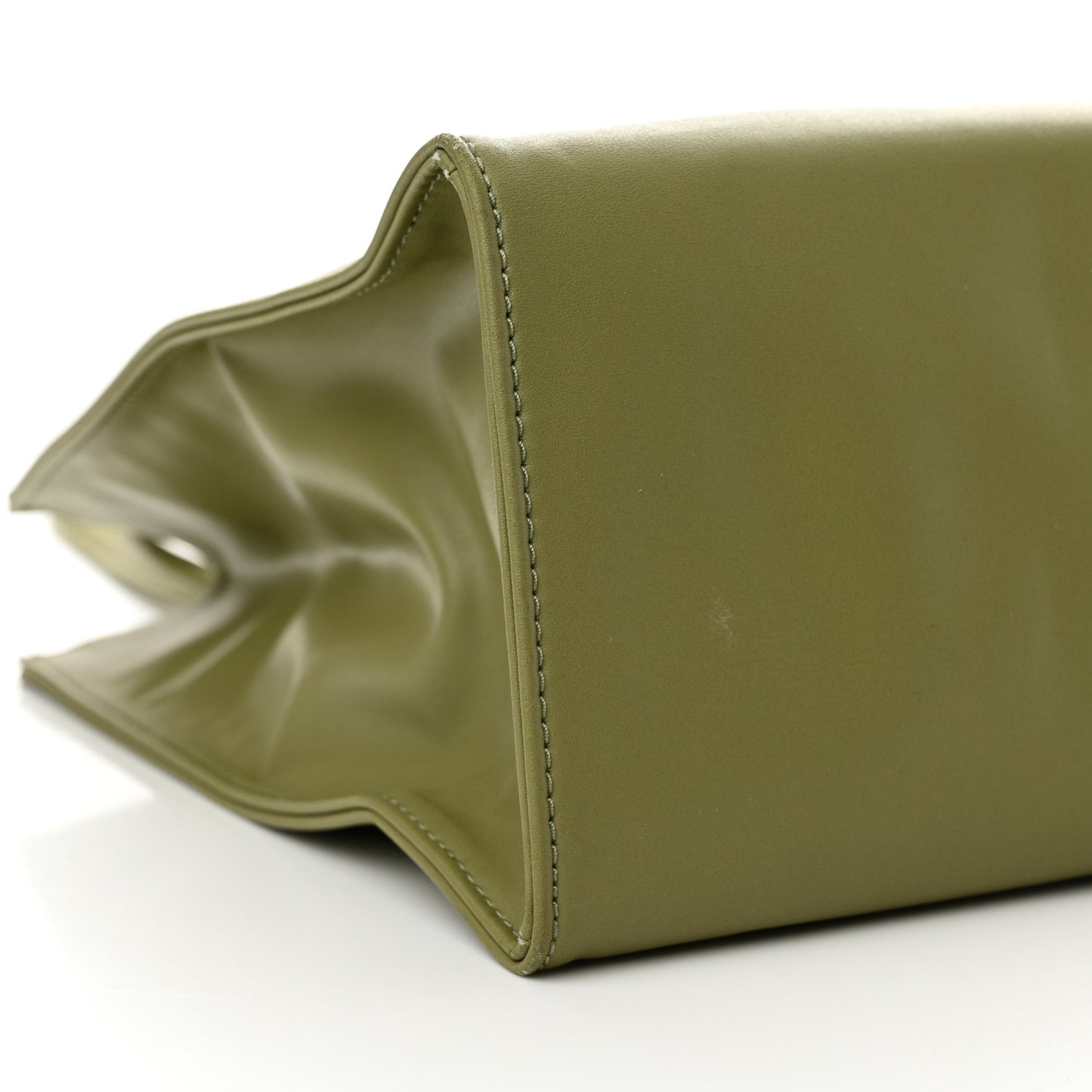 Vegan Leather Medium Shopping Bag Drab