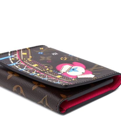 Louis Vuitton Monogram 2020 Christmas Animation Roller Coaster Victorine Wallet Pivoine 12 of 13