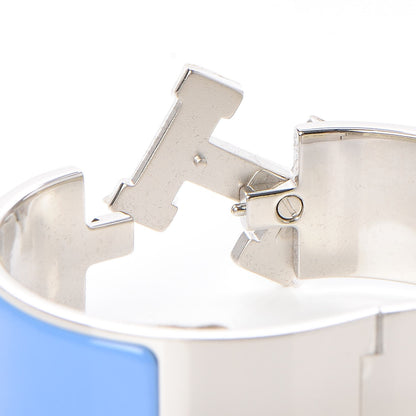 Hermes Enamel Wide Clic Clac H Bracelet PM Blanc Bleu Transat 4 of 6