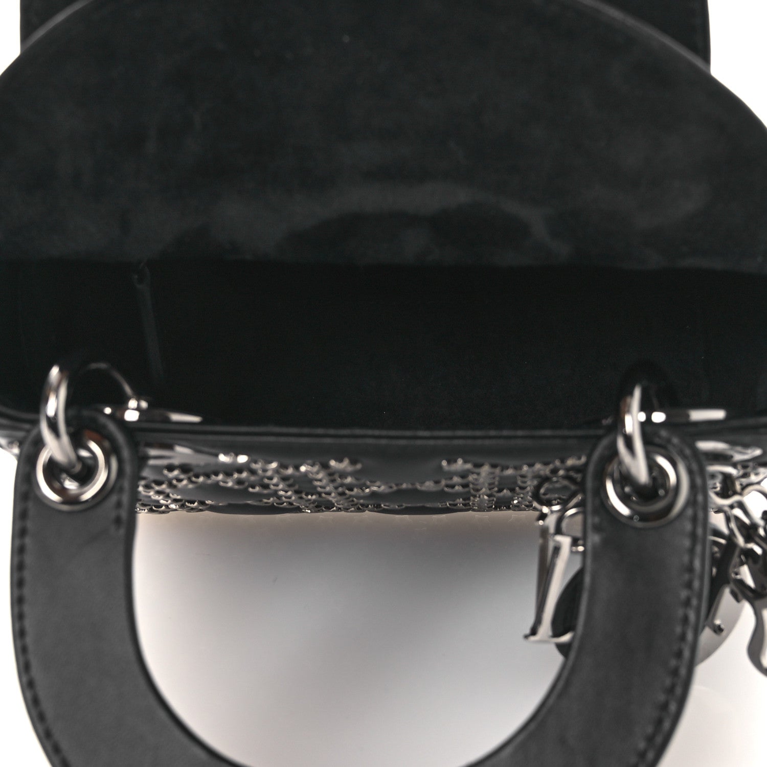 Christian Dior Lambskin Cannage Lucky Star Studded Mini Lady Dior Black Black 5 of 12