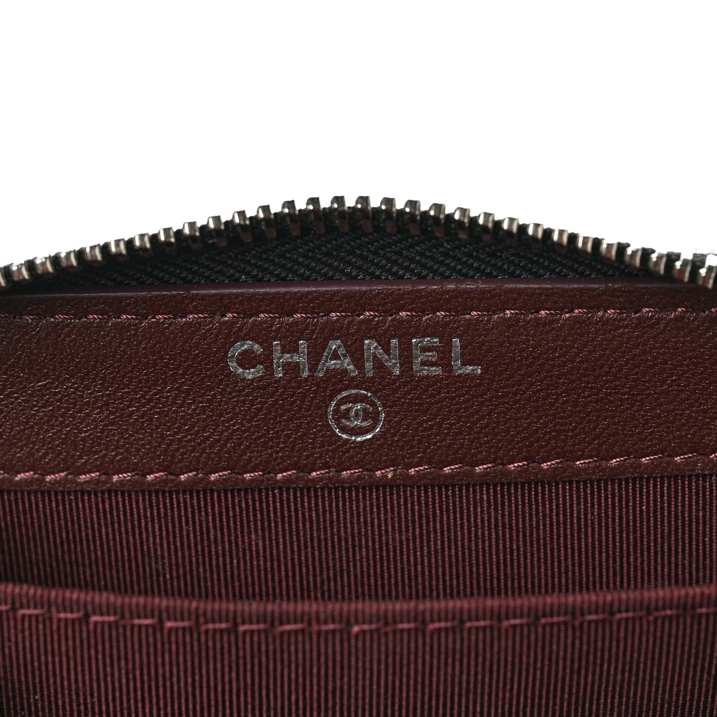 Lambskin Quilted Zip Coin Purse Black