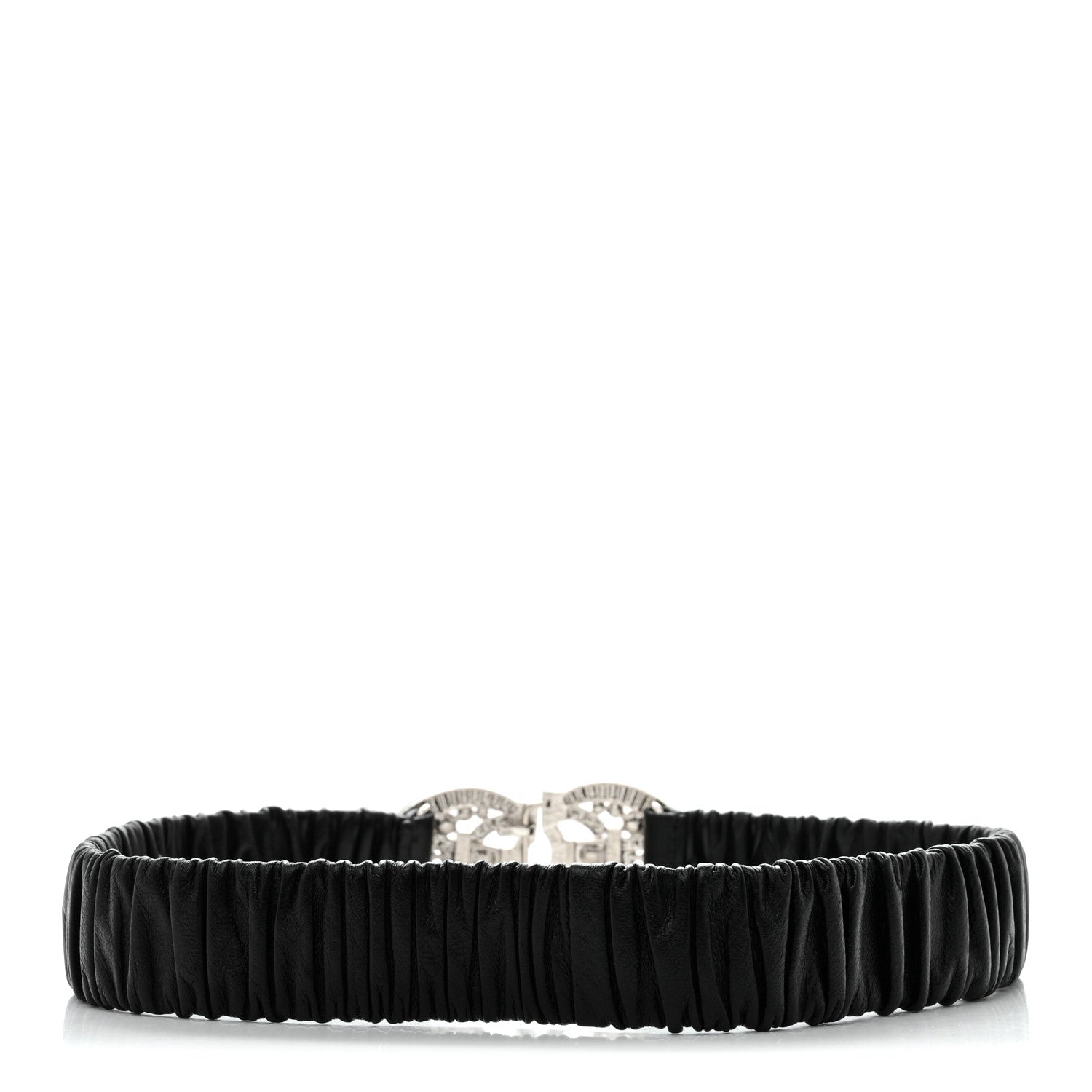 Chanel Lambskin Crystal CC Belt 70 28 Black 2 of 4