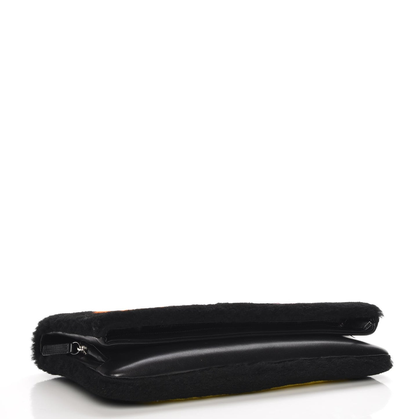 Shearling Lambskin 100% Clutch Black