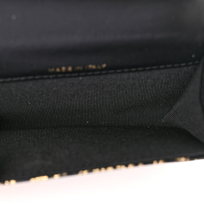 Chanel Calfskin Crocodile Embossed Graffiti 2.55 Crocodile Reissue Flap Card Holder Black Gold 5 of 9