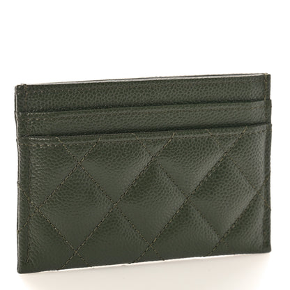 Chanel Caviar Quilted Multi Chain Card Holder Green 3 of 10