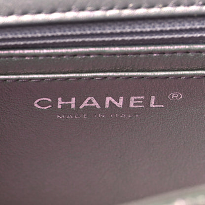Chanel Iridescent Calfskin Quilted Mini Rectangular Flap Light Purple 6 of 10
