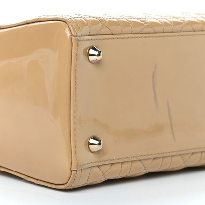 Christian Dior Patent Cannage Large Lady Dior Beige 8 of 10
